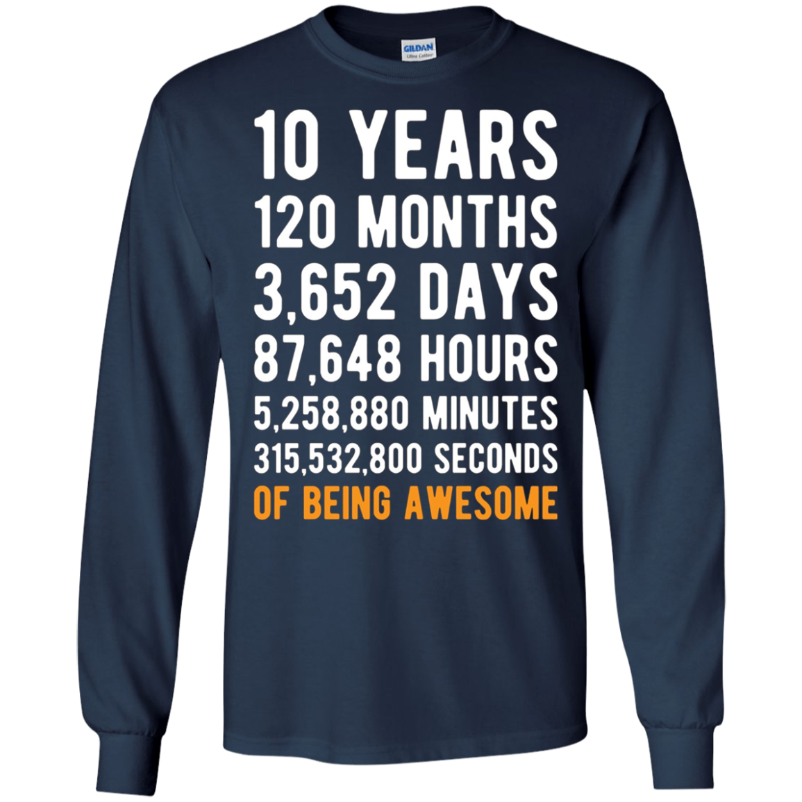 10th Birthday Gift T Shirt 10 Years Old Being Awesome Tee