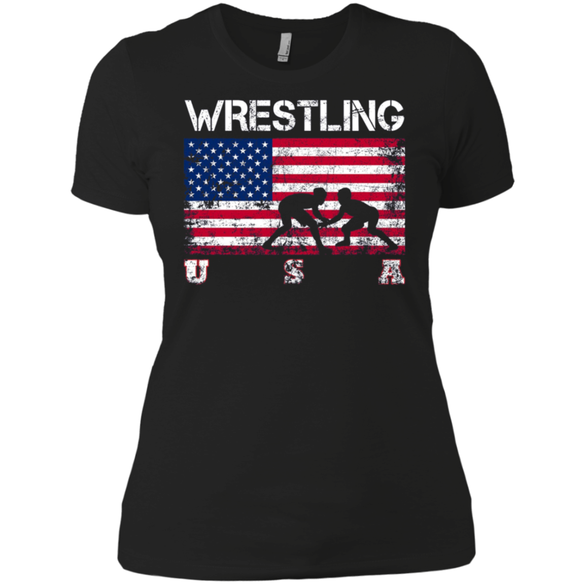 American Flag Wrestling T-shirt