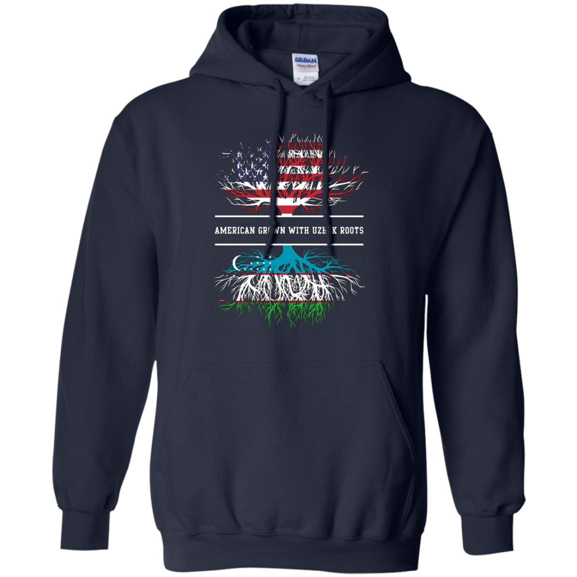 American Grown With Uzbek Roots T-Shirt Uzbekistan Tee