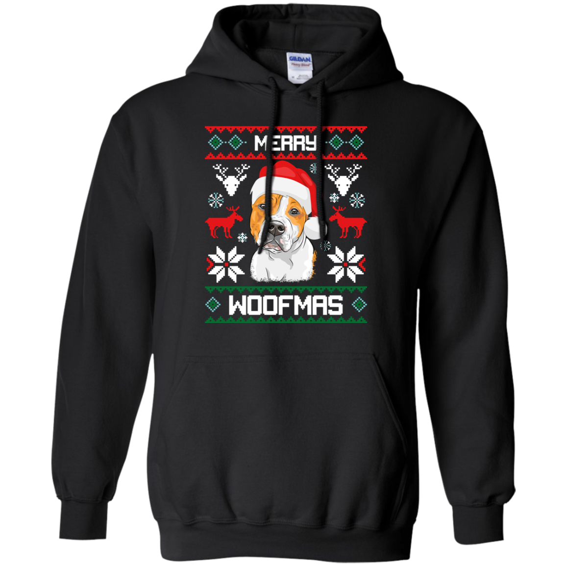 Amstaff Merry Woofmas Christmas Gift T-Shirt