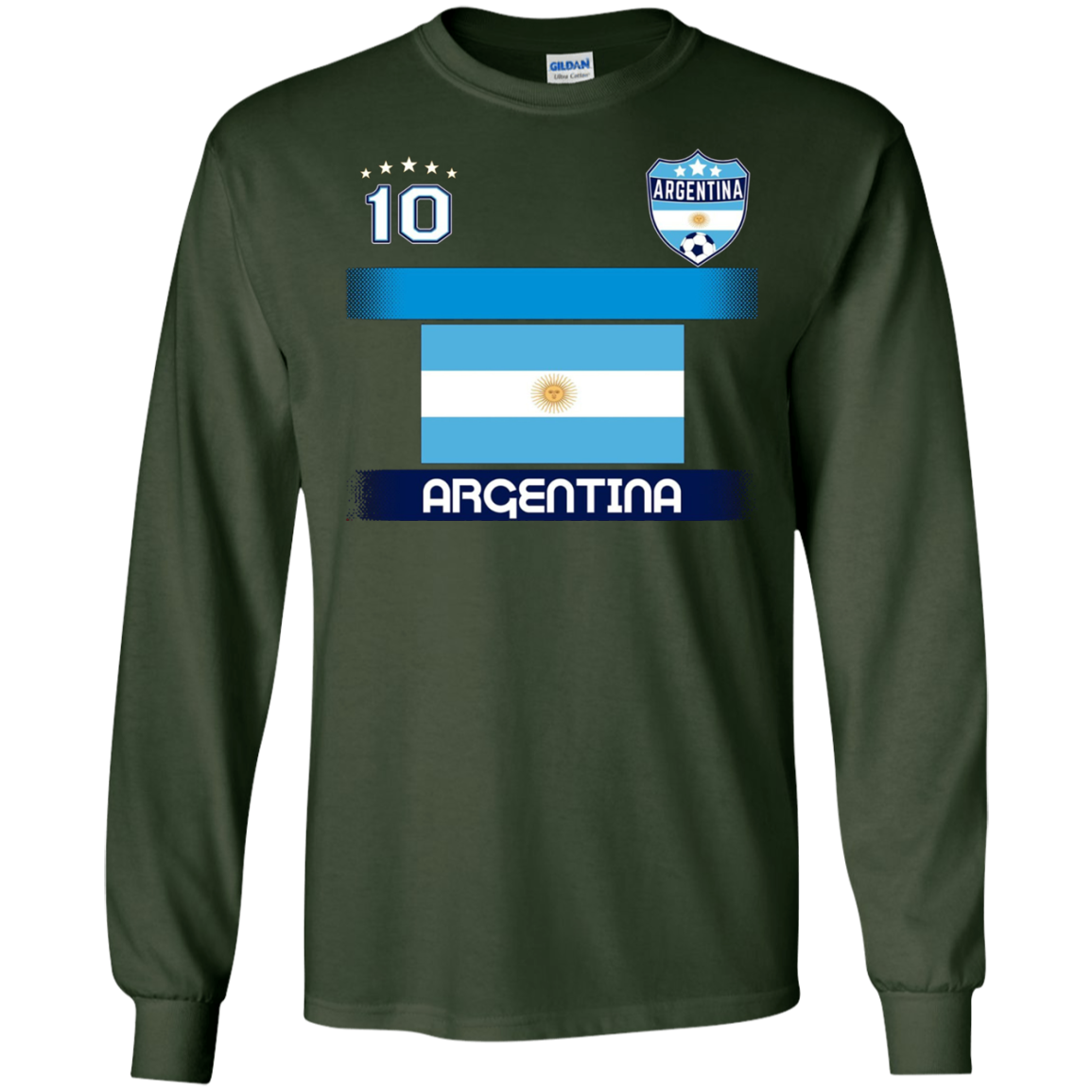 ARGENTINA Football Soccer T-Shirt with national flag
