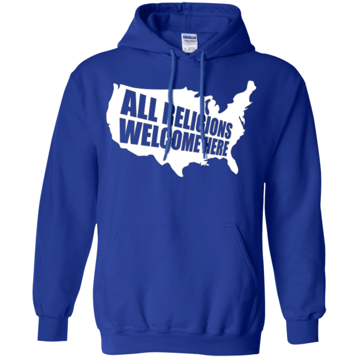 ALL RELIGIONS Welcome Here Protest T Shirt - Anti Trump Ban