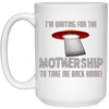 Image of "I'm waiting for the Mothership" funny Ufo t-shirt