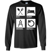Image of Architect funny Long Sleeve Man Women Eat Sleep Design Tee