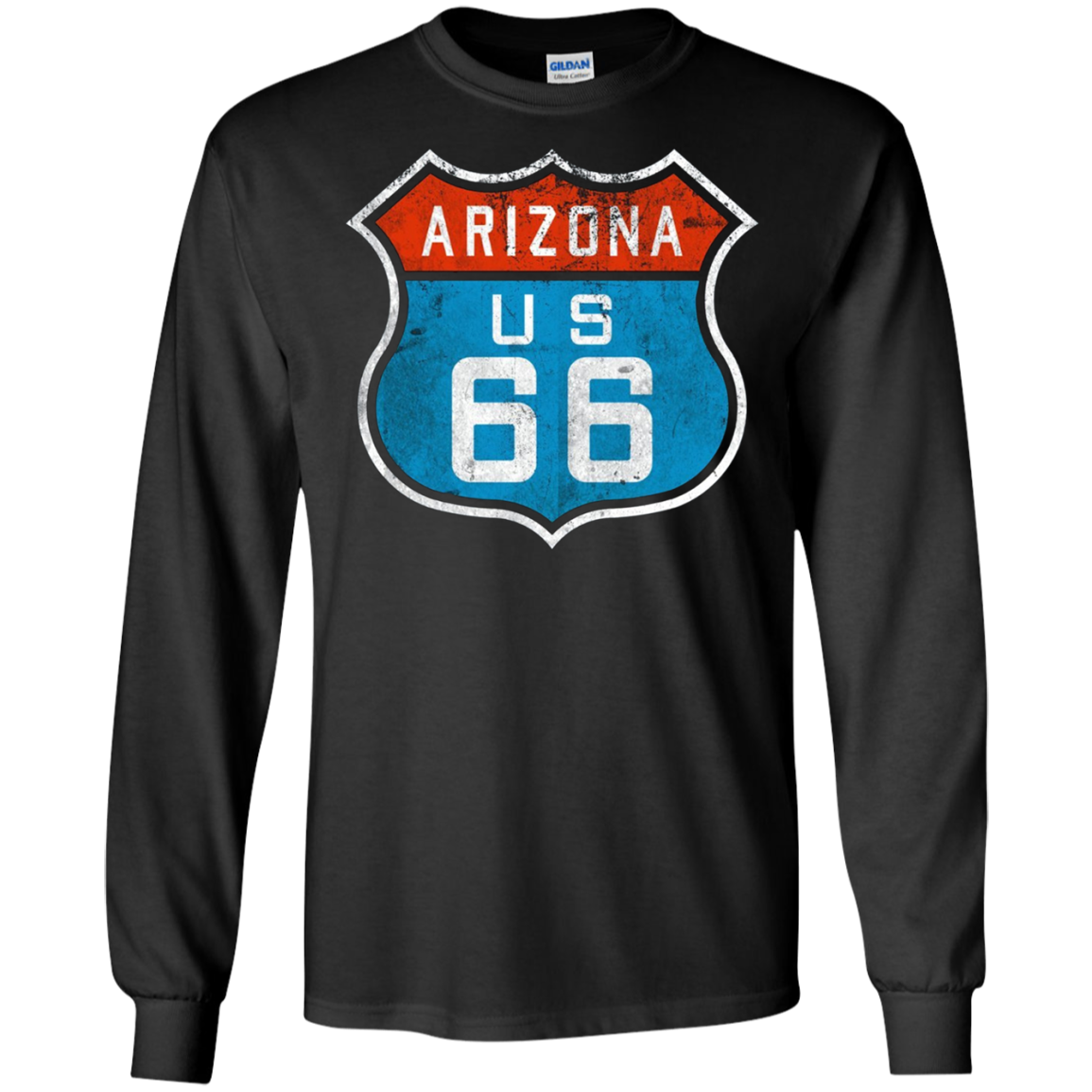 Arizona Route 66. Retro, Vintage, Distressed Grunge Tee