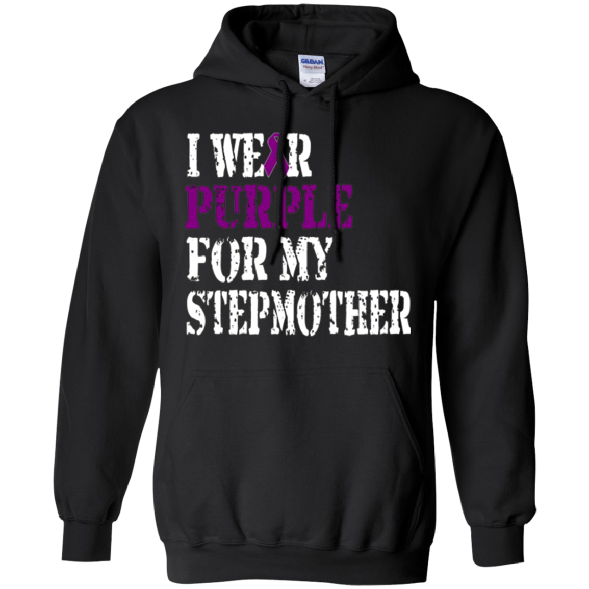 Alzheimer's Awareness Tshirt I Wear Purple For My Stepmother