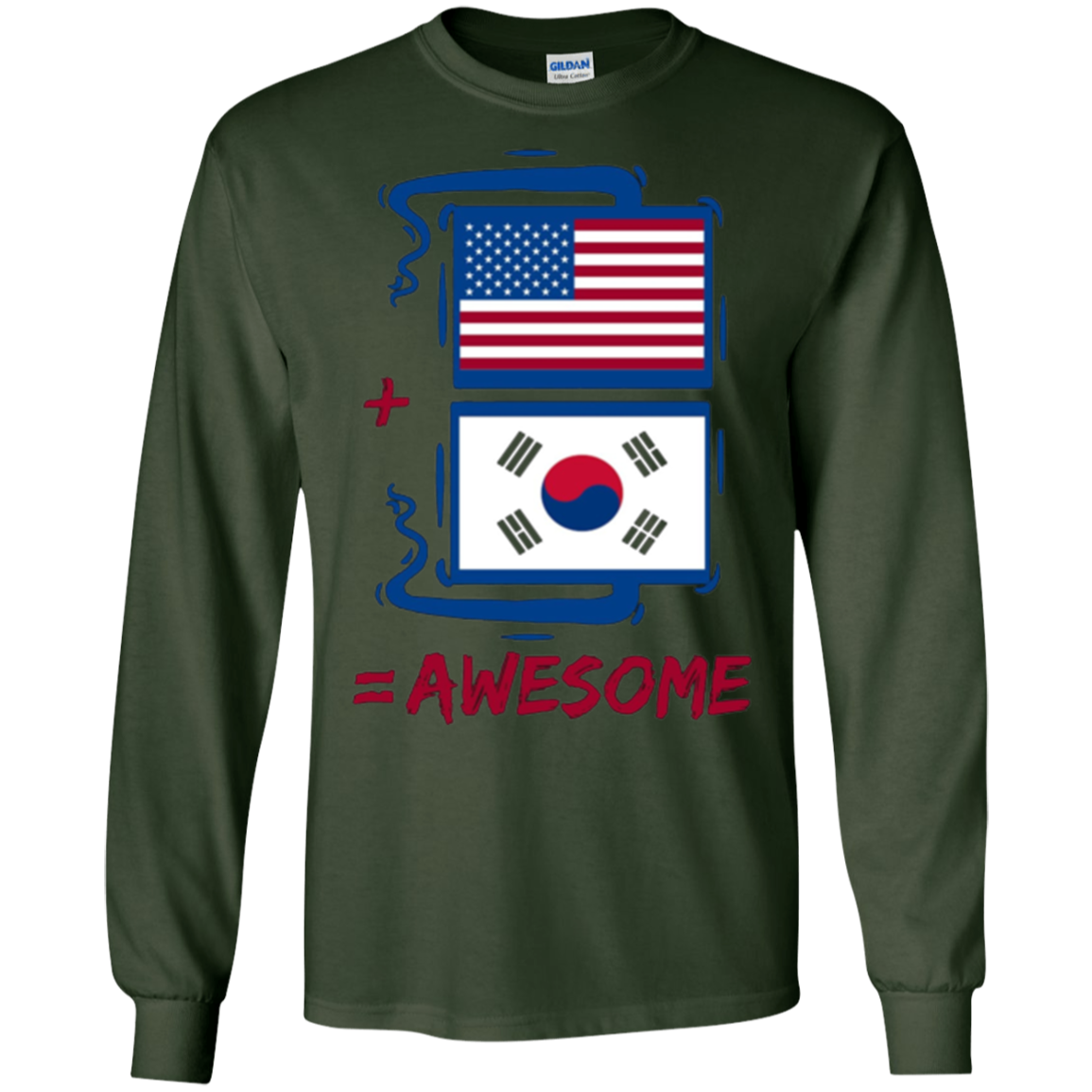 American +South Korea = Awesome Korean Flag Shirt