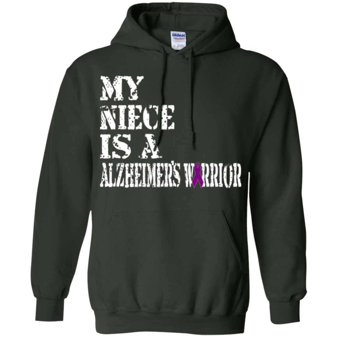 Alzheimer's Awareness T Shirt For Nieces Purple Ribbon Tee