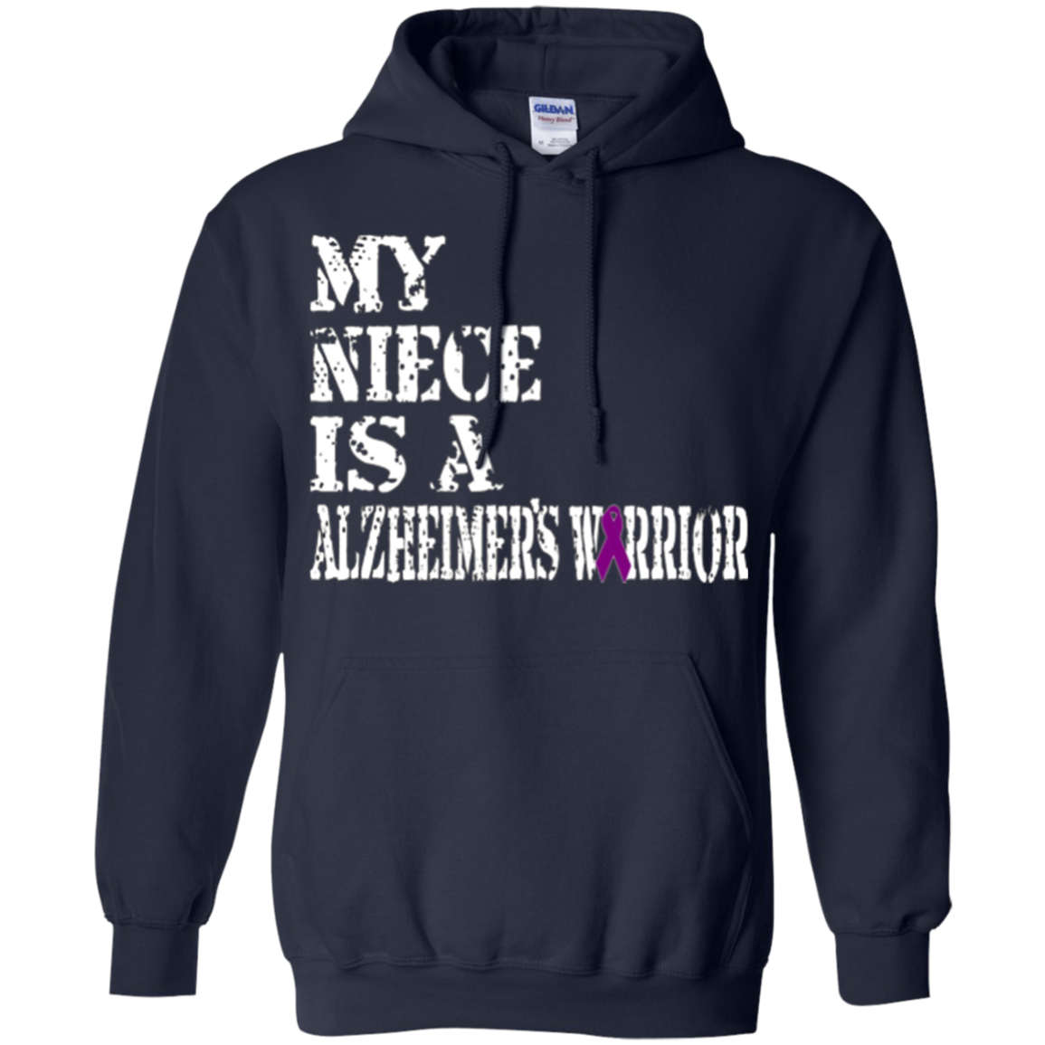 Alzheimer's Awareness T Shirt For Nieces Purple Ribbon Tee