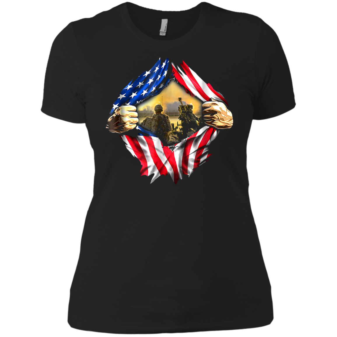 Artilleryman US Flag Awesome T-shirt