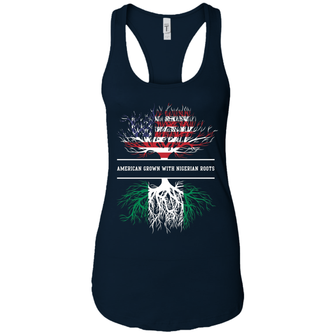 American Grown With Nigerian Roots T-Shirt Nigeria Tee