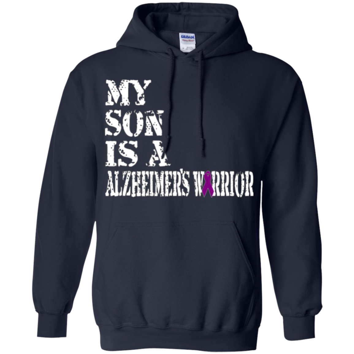 Alzheimer's Awareness Shirt For Son Purple Ribbon Tee