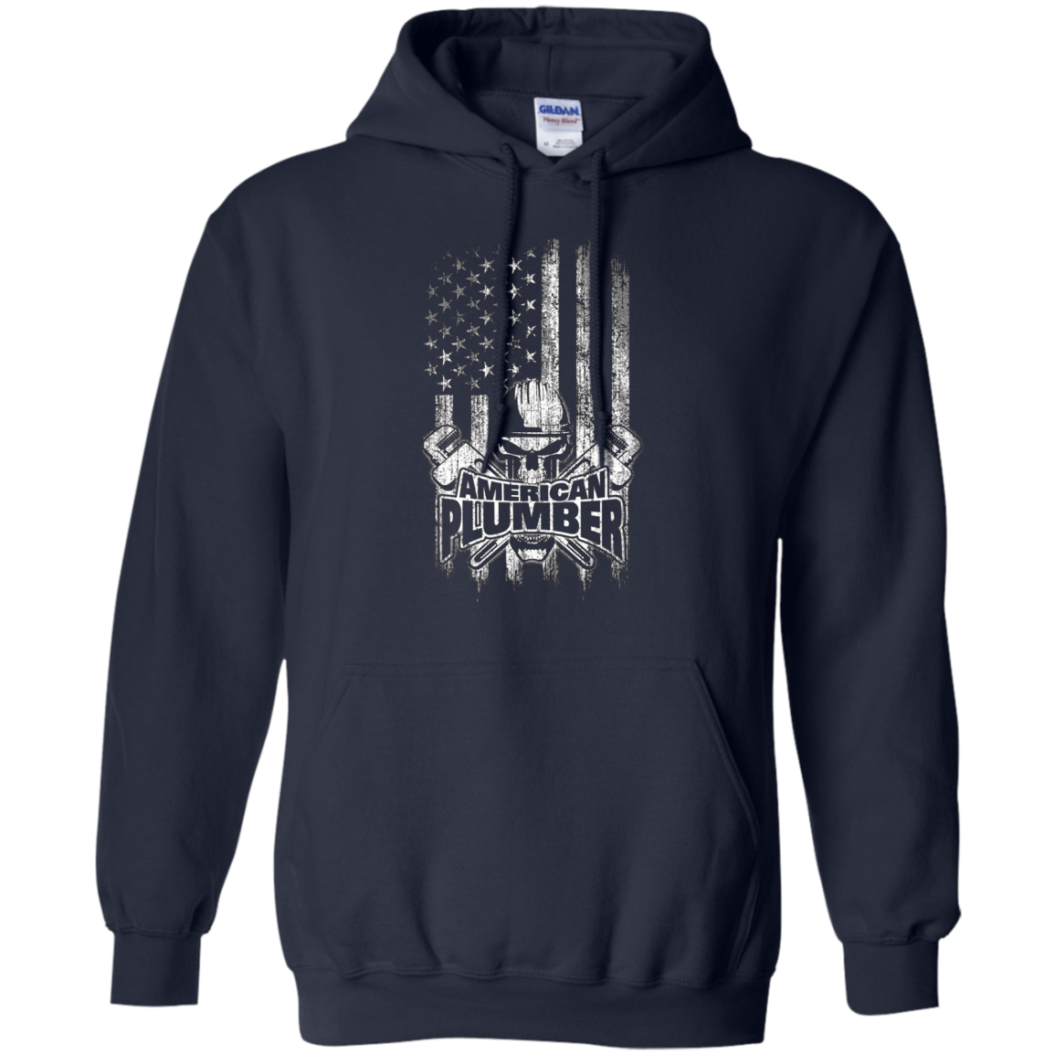 American Plumber T-Shirt Skull and Wrenches