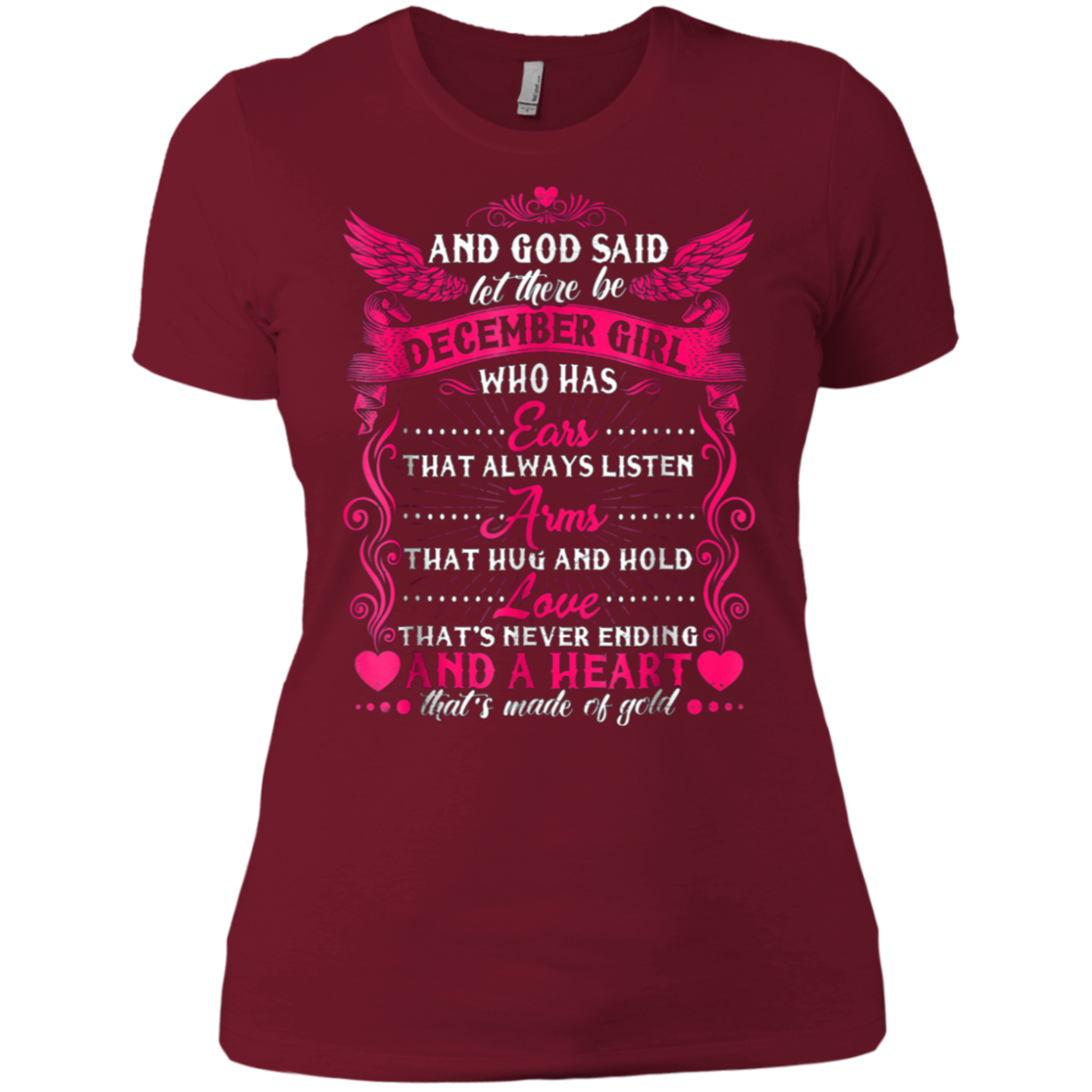 And God Said Let There Be December Girl T-shirt
