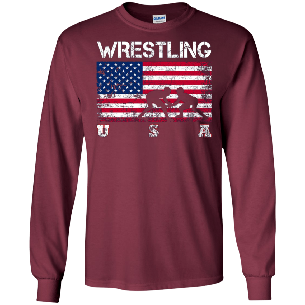 American Flag Wrestling T-shirt