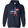 Image of American Flag Surfer Tee Shirt USA Love Surfing Surf Gifts