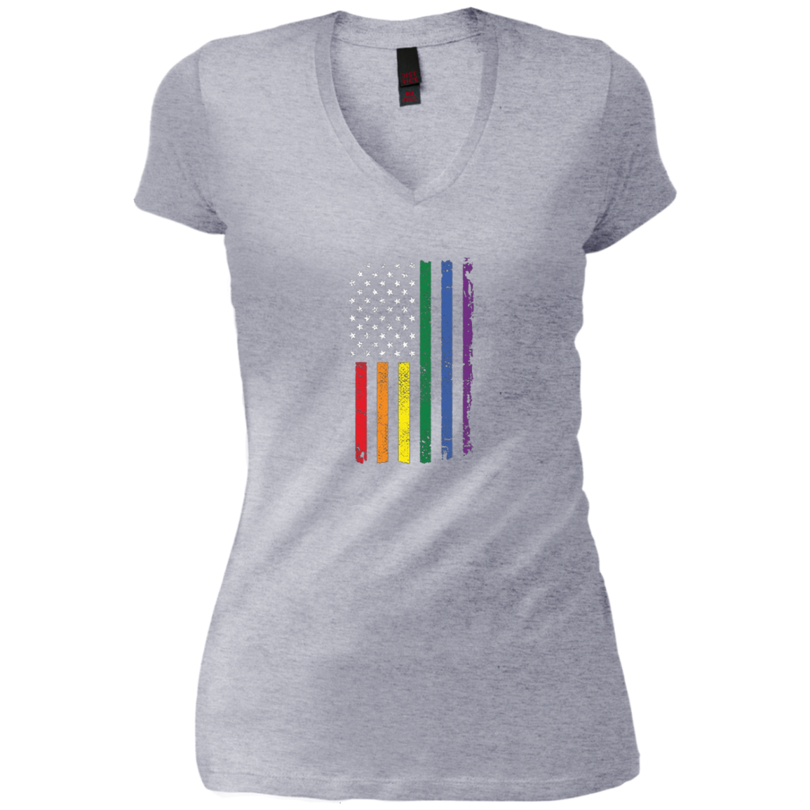 American Flag Rainbow LGBT Supporter Long Sleeve Tshirt