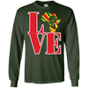 Image of African black power map raised fist I love Africa t-shirt