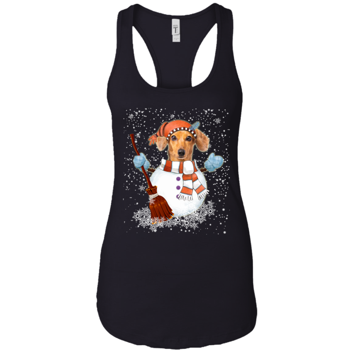 Christmas Snowman Dachshund Funny T-shirt