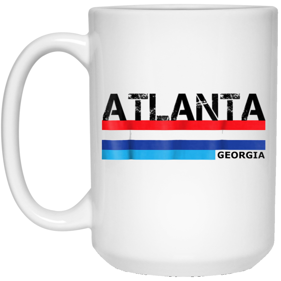 Atlanta, Georgia 1980s Vintage Style USA Colours T Shirt