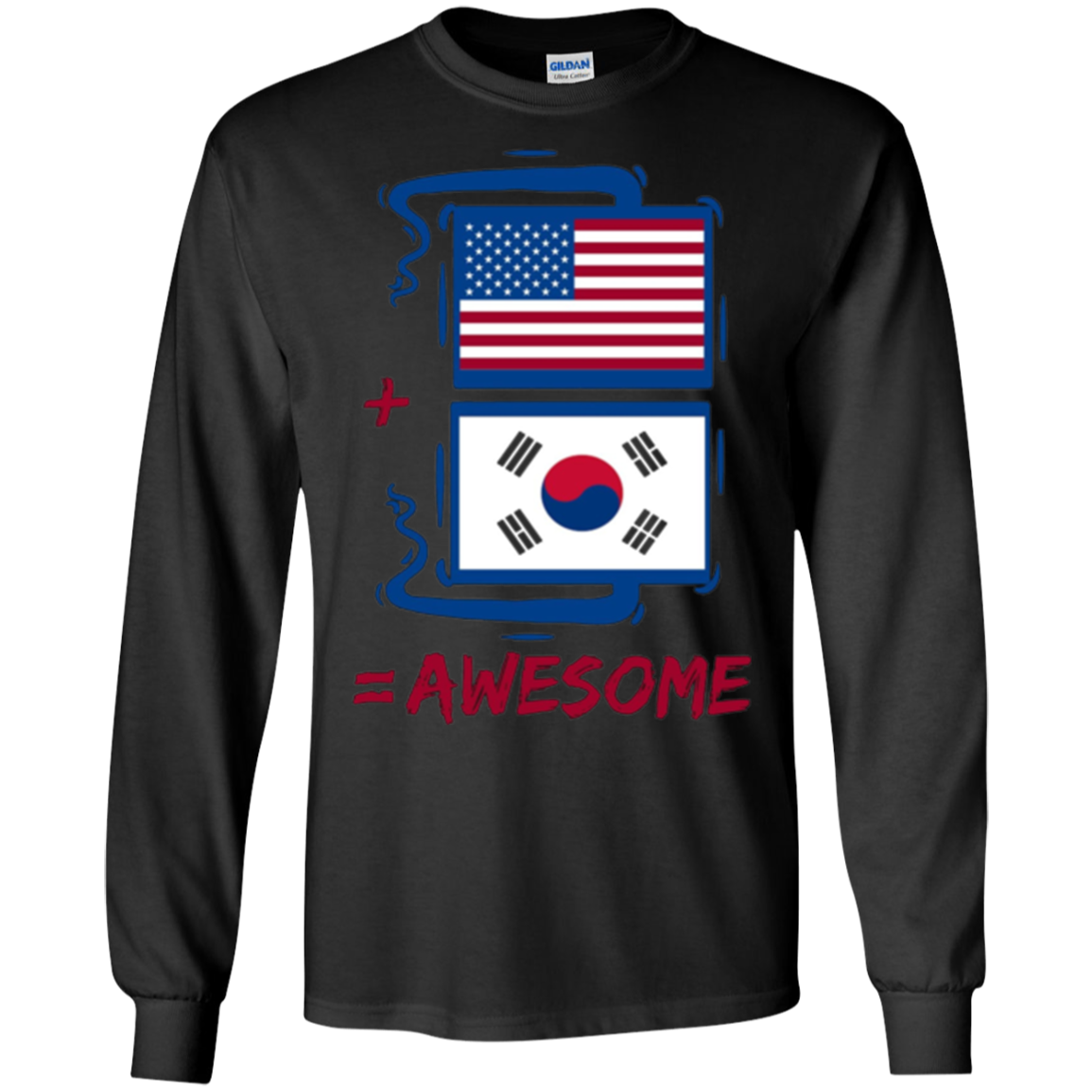 American +South Korea = Awesome Korean Flag Shirt