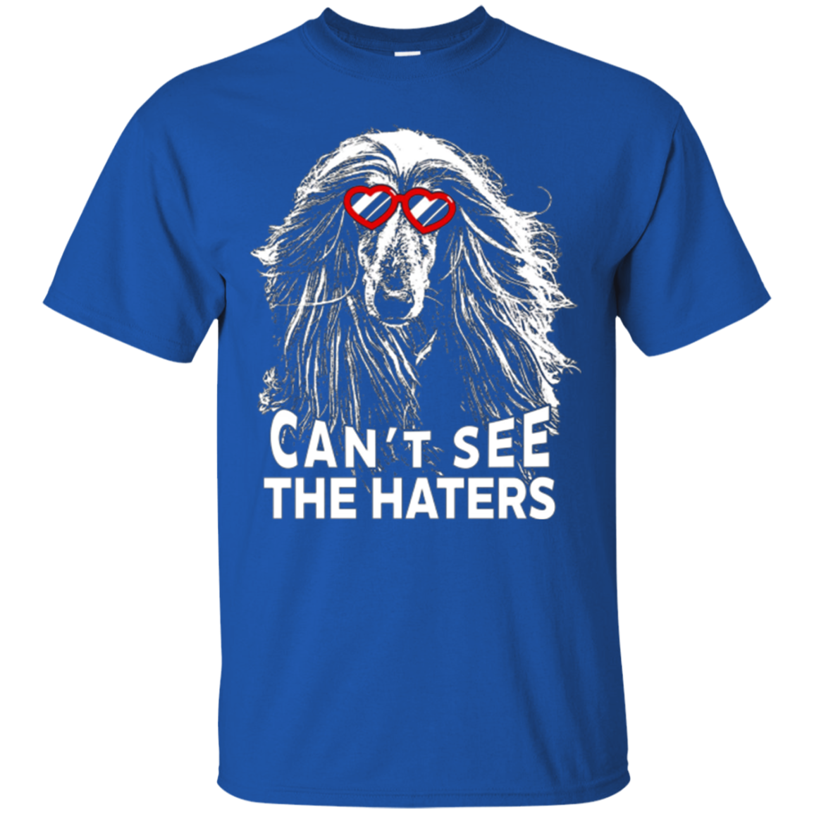 La chemise de chien de meute afghane ne peut pas voir les amants de chien mignons Haters placer la balle sur le tee