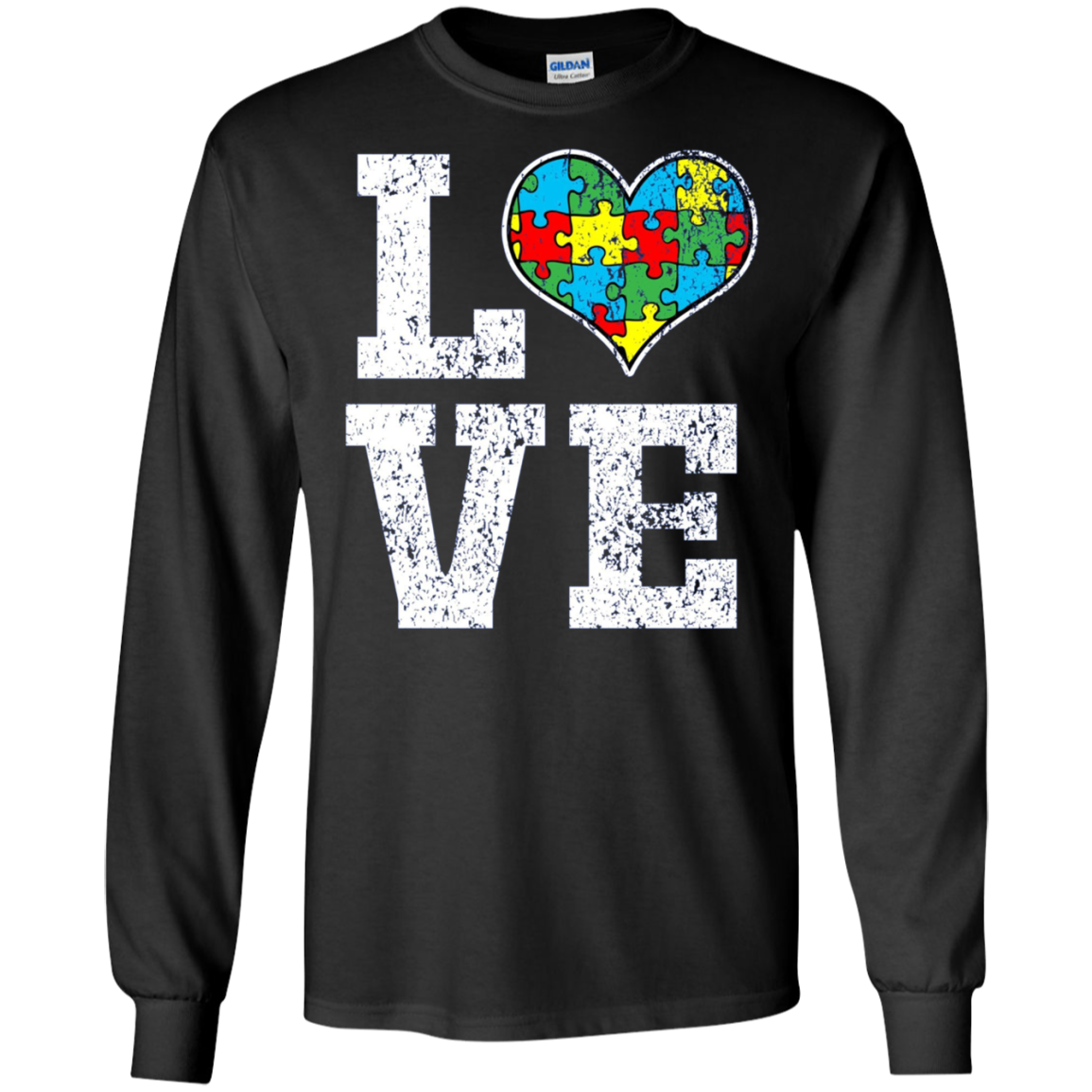 Autism Shirt Love Support Puzzle Heart Autistic Shirt