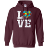 Image of Autism Shirt Love Support Puzzle Heart Autistic Shirt