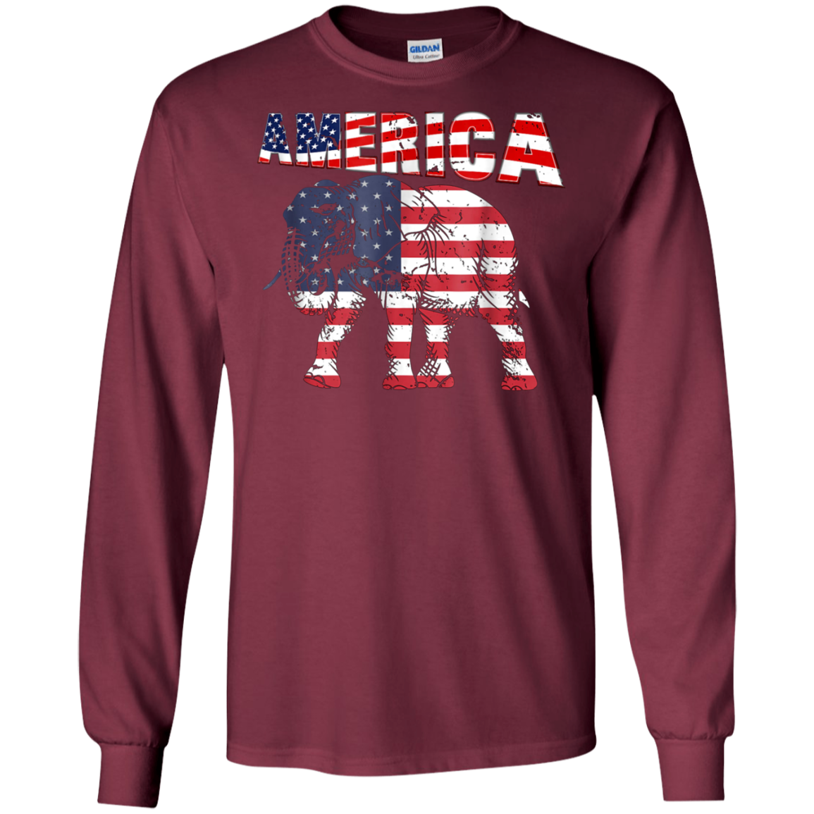 AMERICA Elephant Graphic T-Shirt Perfect Gift Women Men Kids
