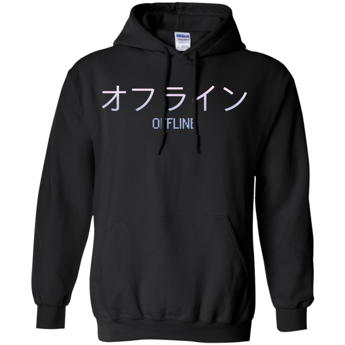 Aesthetic Sad Boys Vaporwave 'Offline' Longsleeve with Kanji