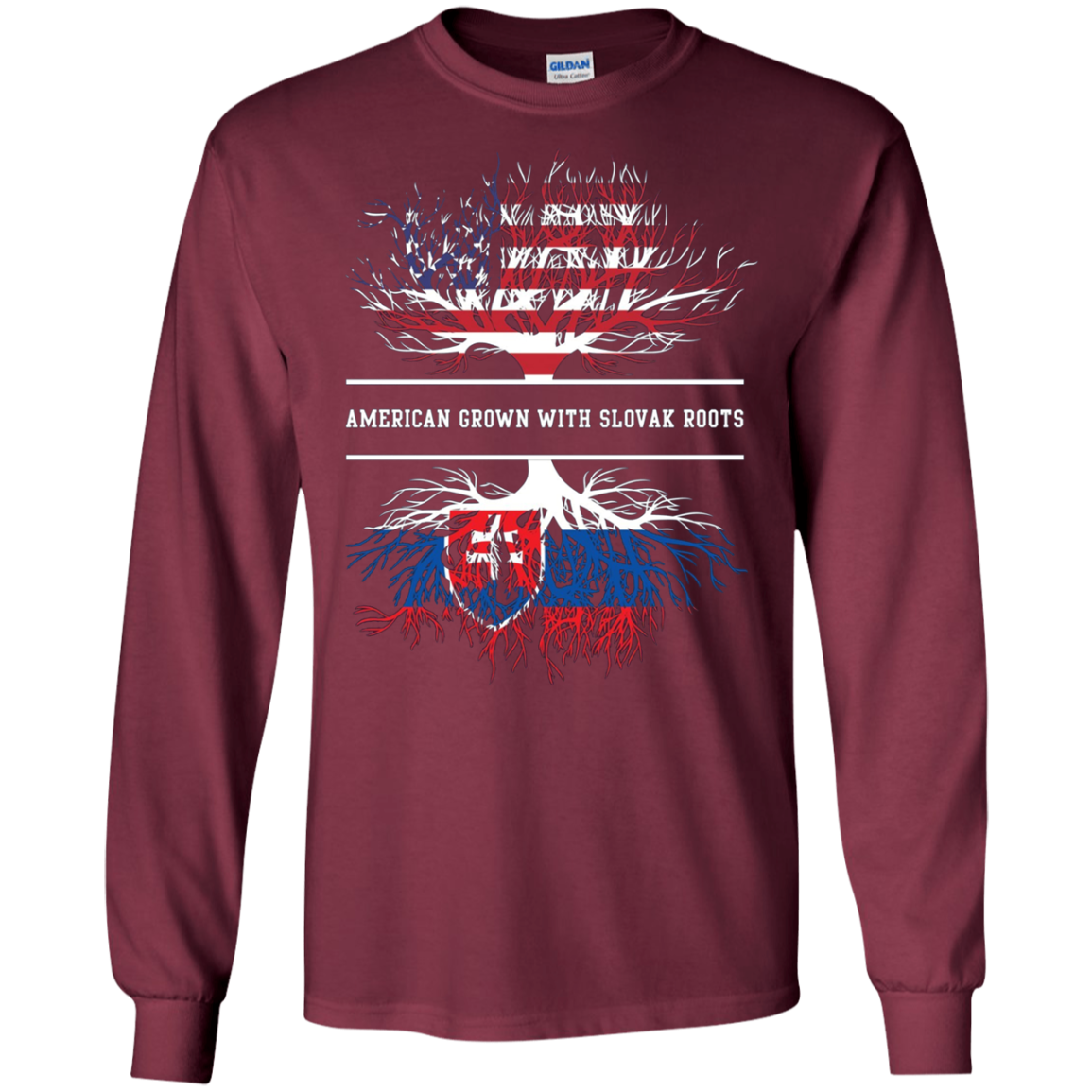 American Grown With Slovak Roots T-Shirt Slovakia Tee