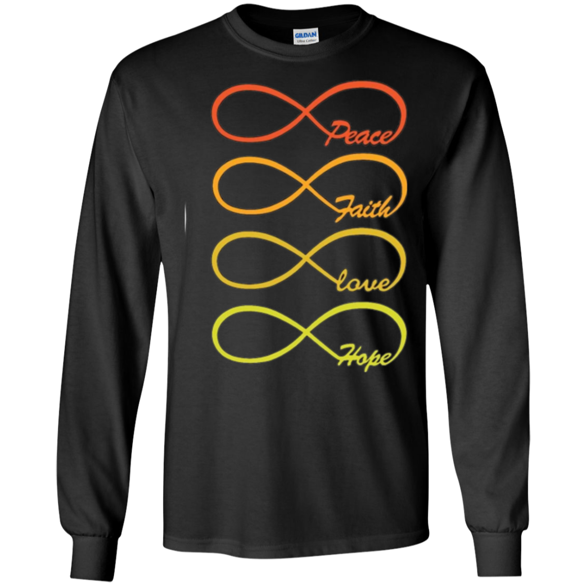 AfhhF Women's Infinity Peace Hope Faith Love Summer Short Sleeve T Shirts Funny Tees
