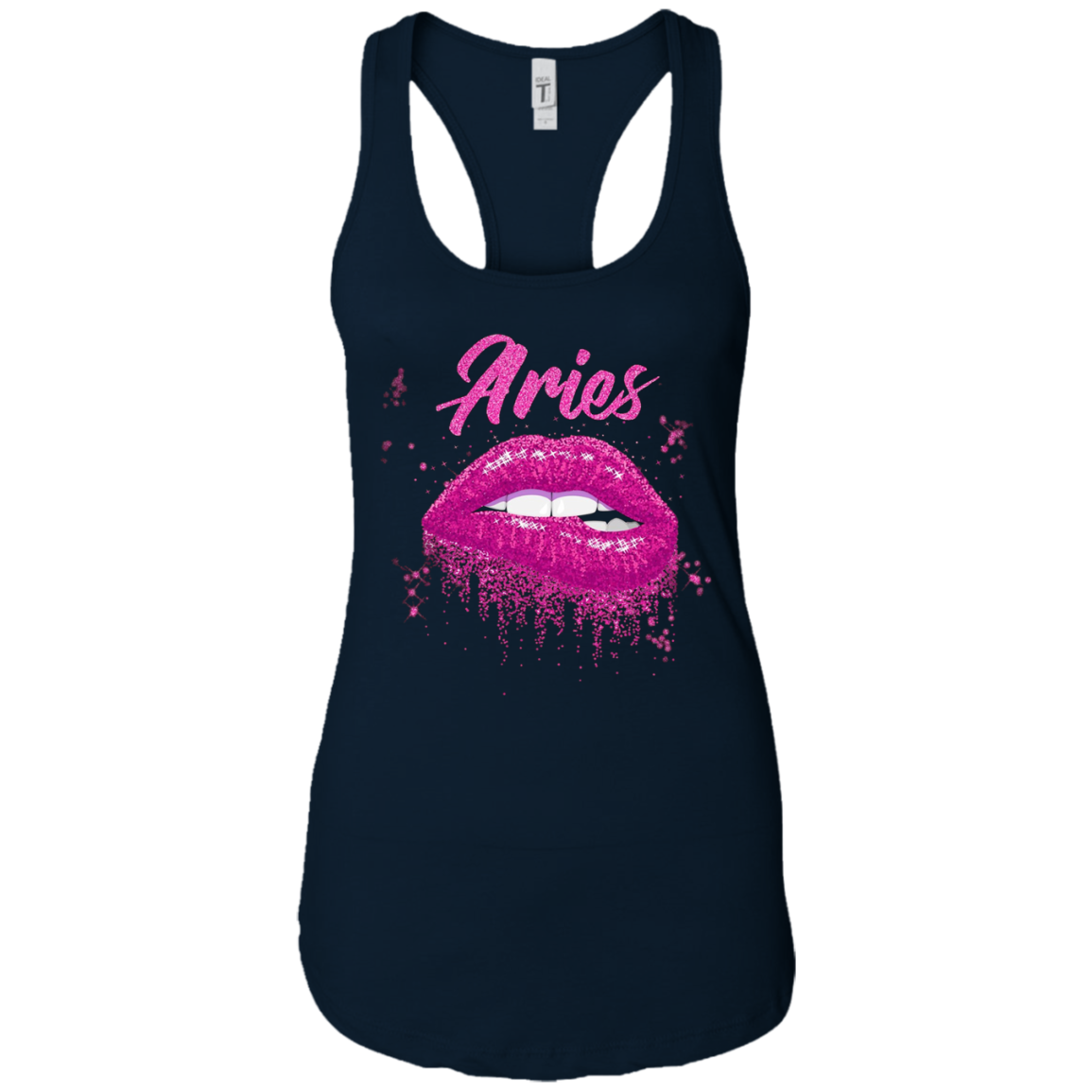 Aries Zodiac Birthday Pink Lips T-Shirt for Black Women