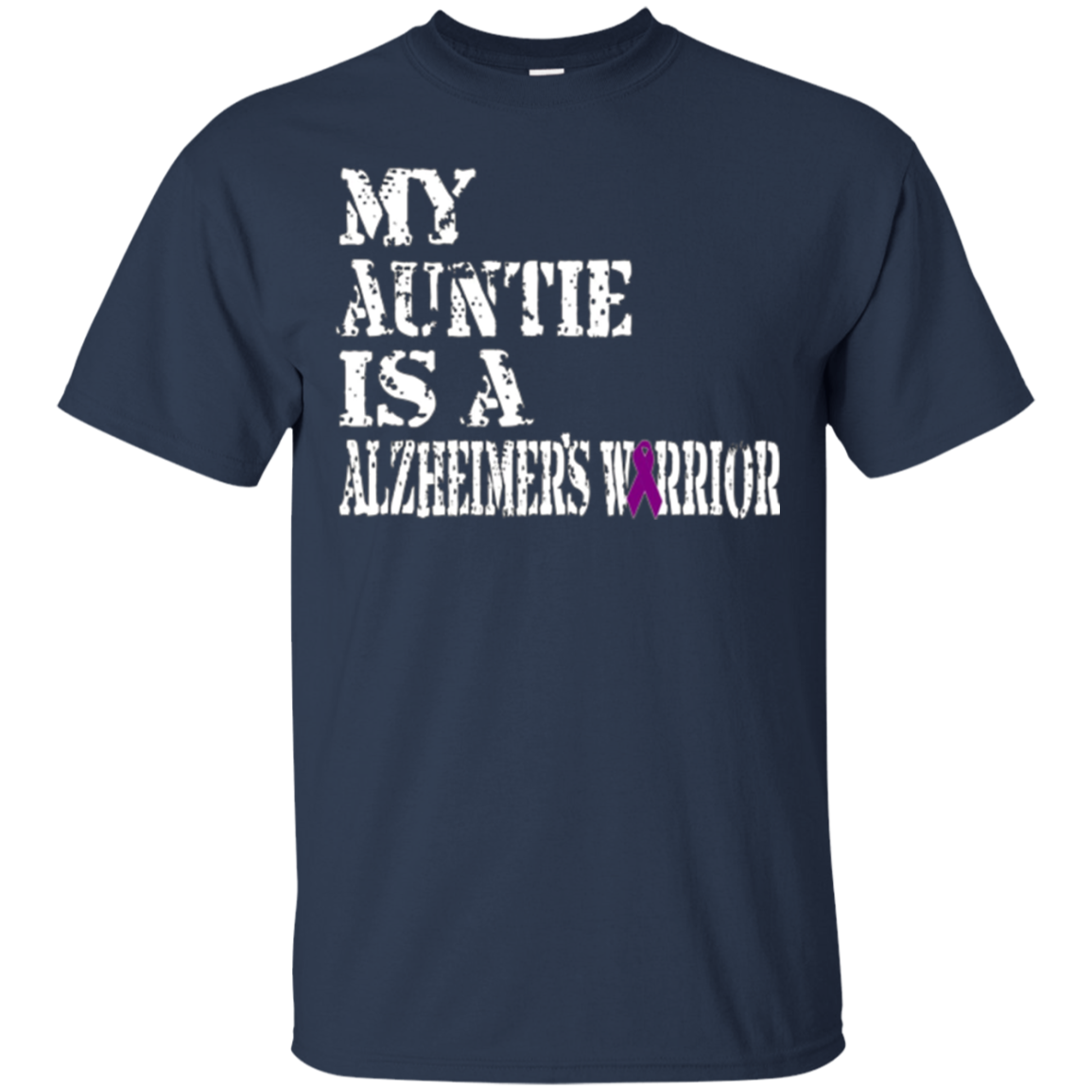 Alzheimer's Awareness Shirt For Aunties Purple Ribbon Tee