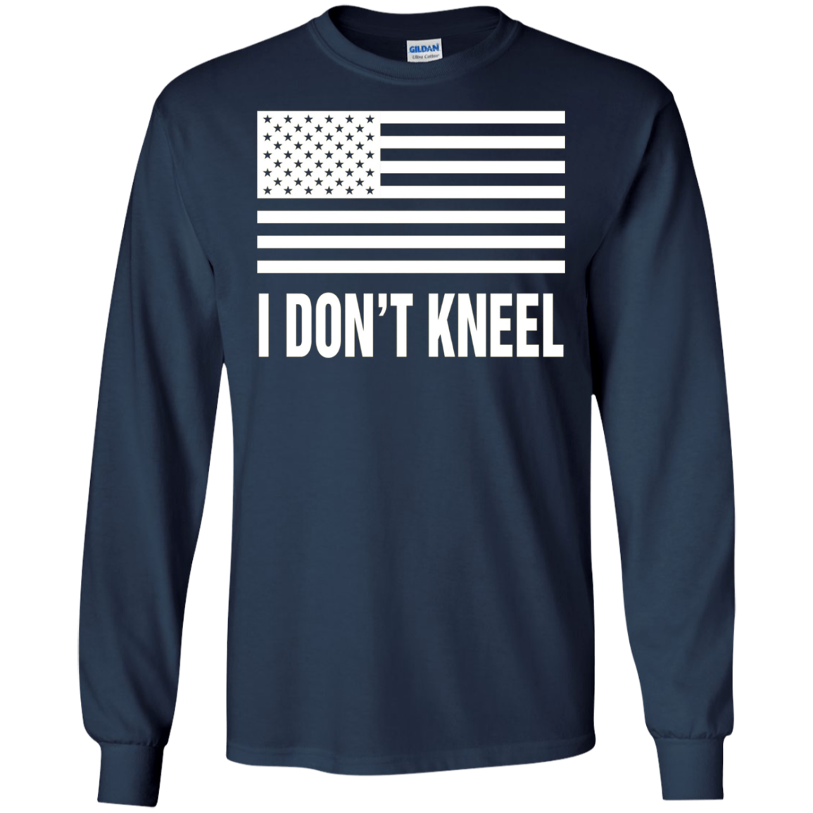 American Flag I Don't Kneel Patriotic T-Shirt