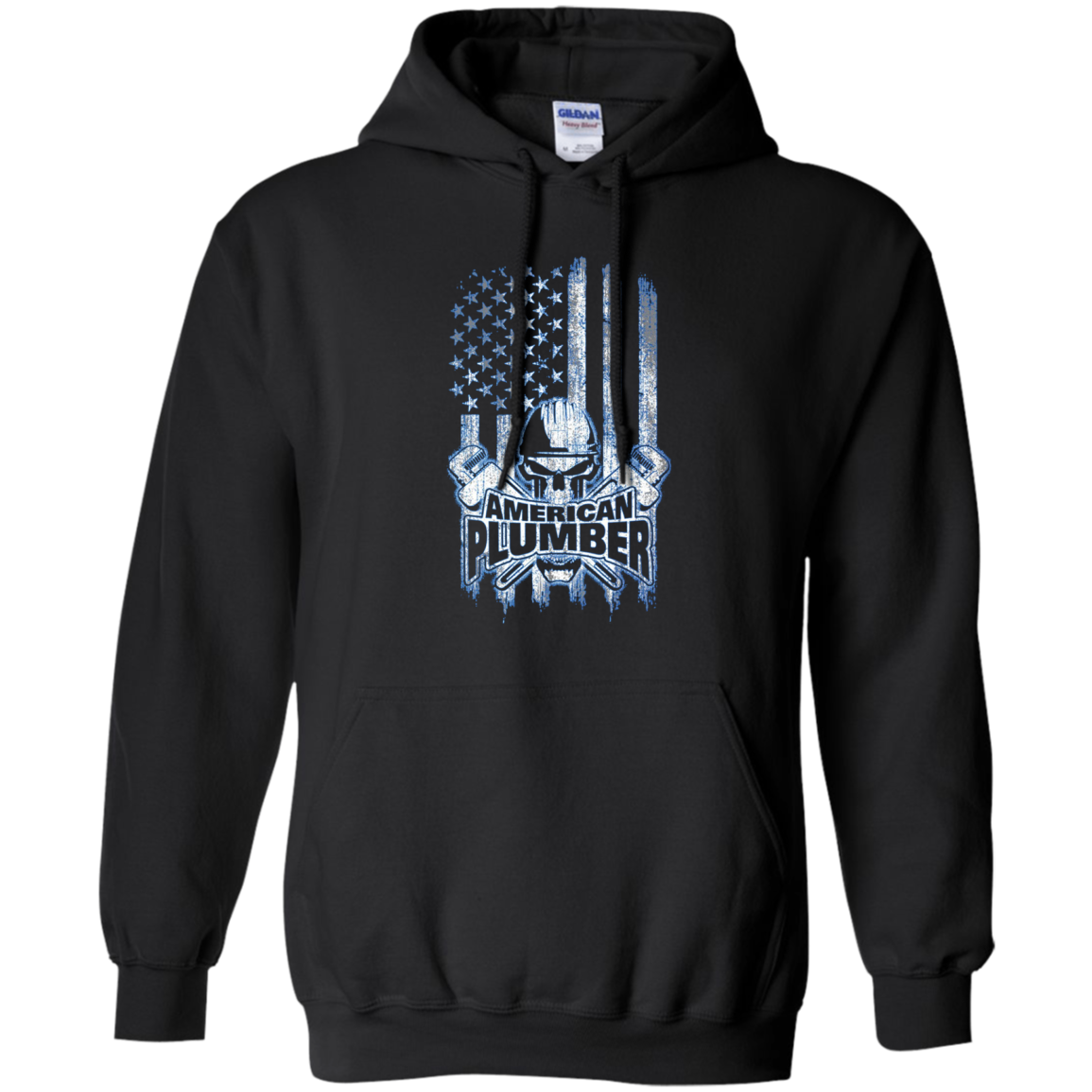 American Plumber T-Shirt Skull and Wrenches