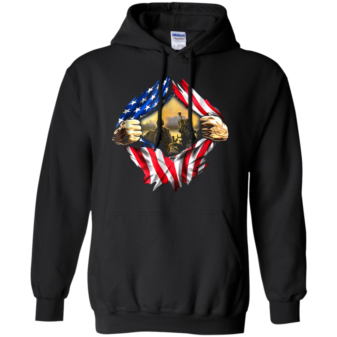 Artilleryman US Flag Awesome T-shirt