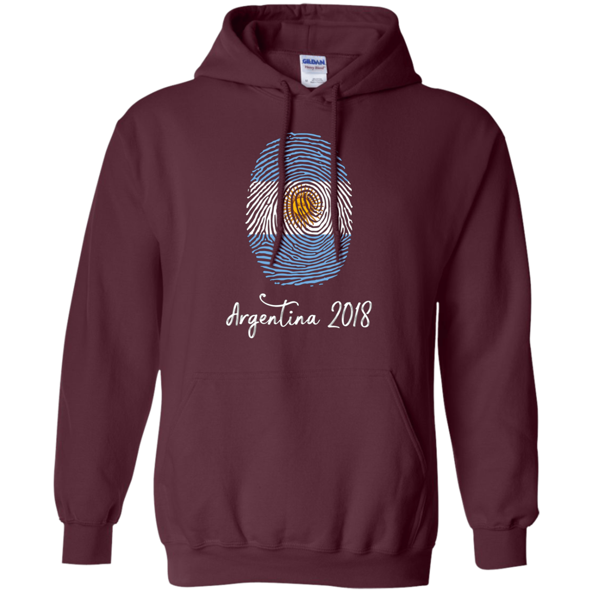 Argentina Shirt 2018 Thumbprint Soccer Flag Design