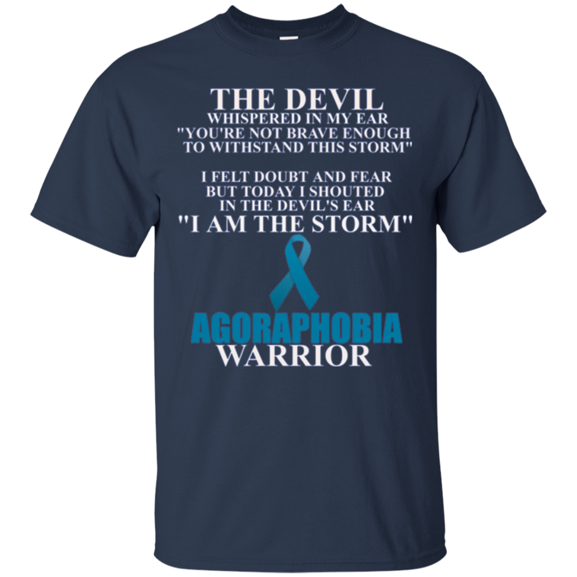 Agoraphobia Warrior Awareness Ribbon Faith T-Shirt