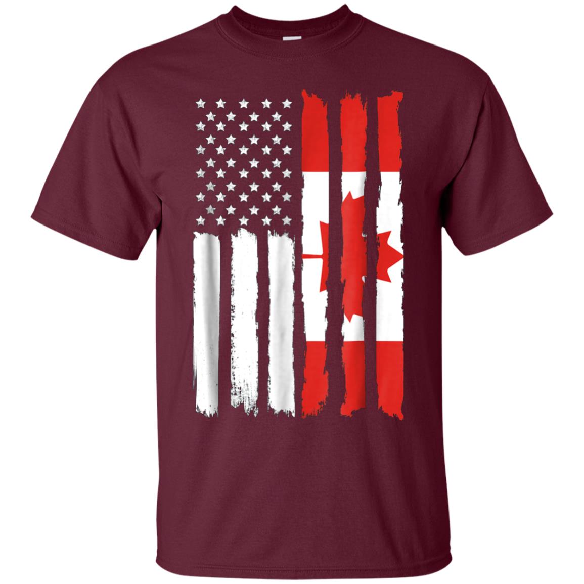 American Canada Patriotic Flag T-shirt