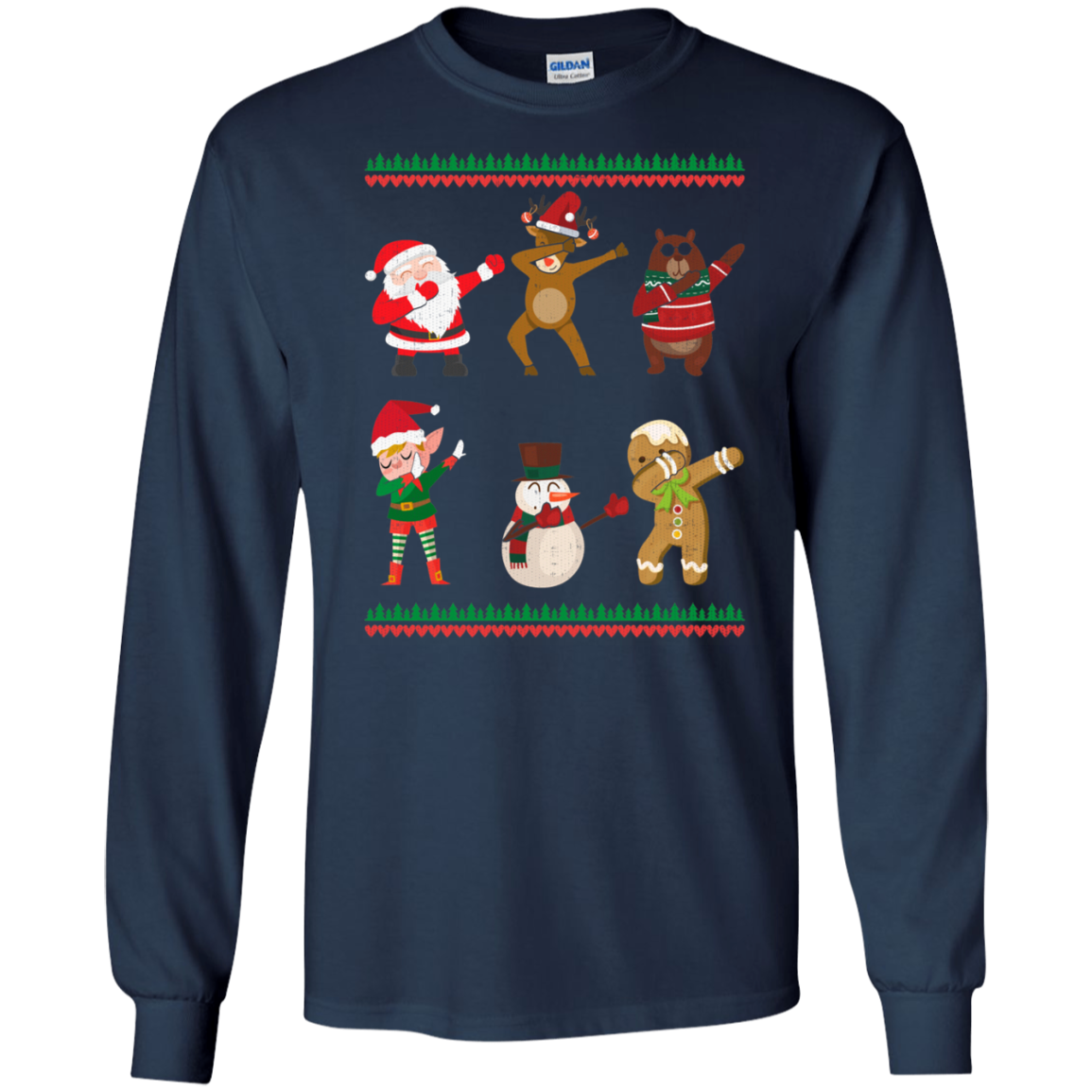 christmas Shirts dabbing santa and friends