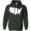 Image of American Map Shirt Ice Hockey Rink Novelty Long Sleeve Tee