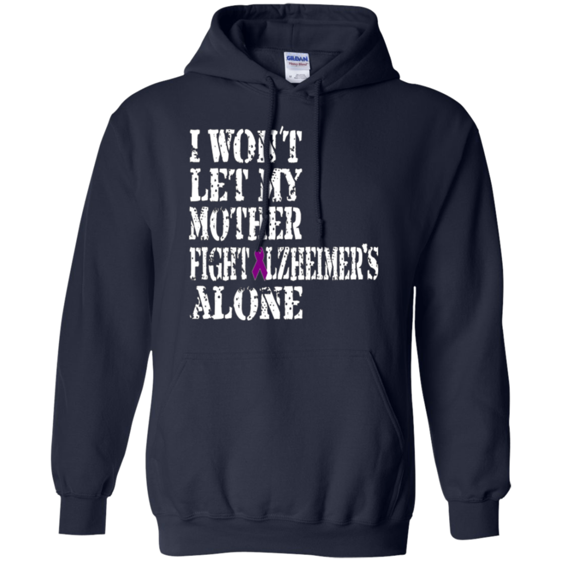 Alzheimer's Awareness T-Shirt For Mothers Purple Ribbon Tee