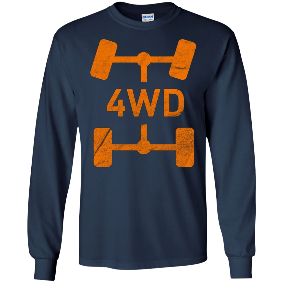 4WD Retro Long Sleeve T-Shirt Offroad Overland 4x4
