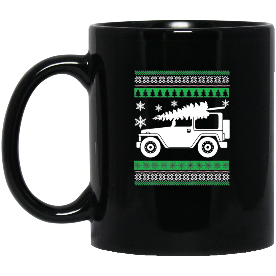 Santa's Jeep Christmas Tree Ugly Sweater Party