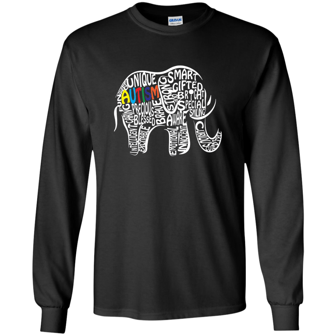 Autism Awareness Elephant Long Sleeve T Shirt