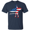 Image of American Flag Surfer Tee Shirt USA Love Surfing Surf Gifts