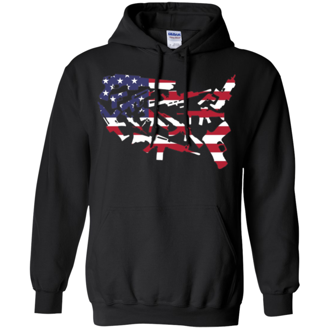 American Gun Shirt: United States Flag Pattern