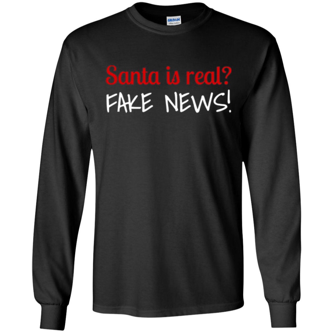 Santa Fake News T-Shirt Trump Joke Funny Christmas Gift