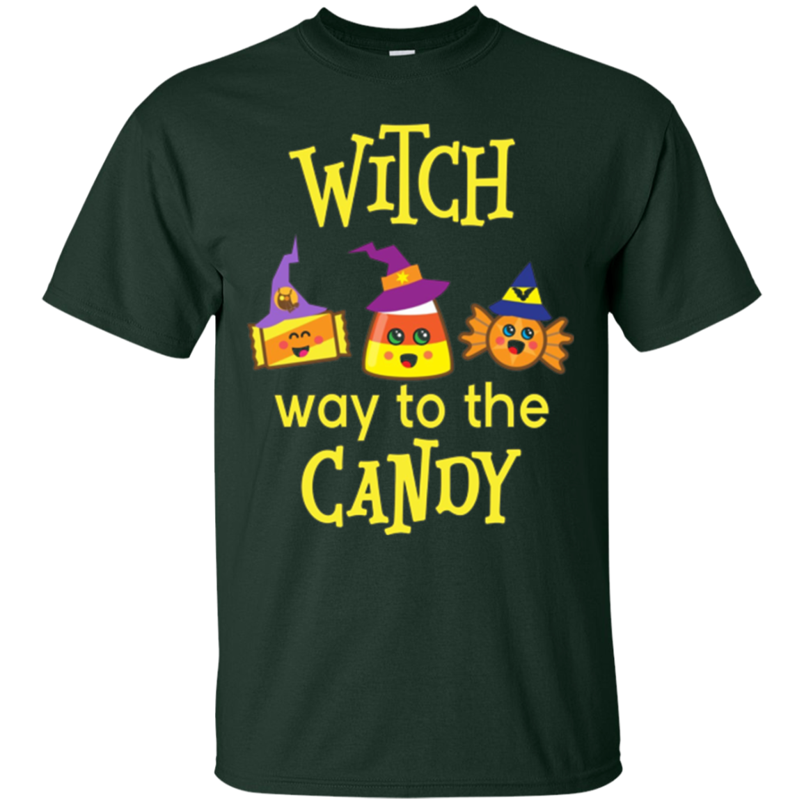 Comment on va pour les bonbons?Joli t - shirt d'Halloween.